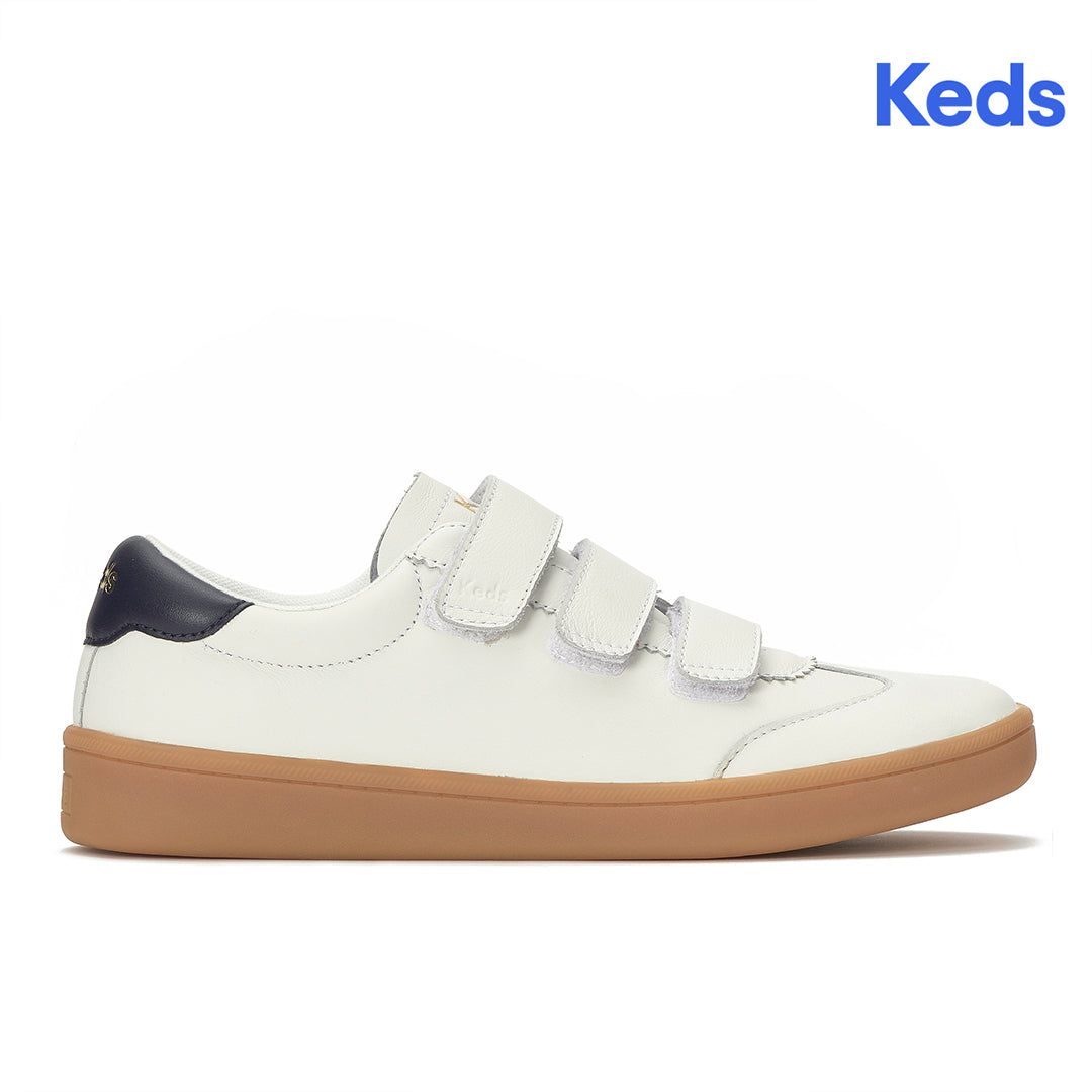 Women's Ace II V Leather Translucent Midsole White/Navy Sneaker