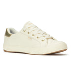 Women's Center III Leather Egret/Gold Sneaker