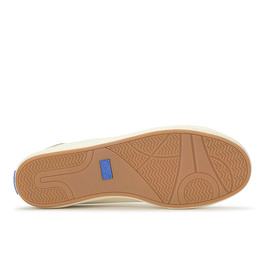 Women's Center III Leather Egret/Gold Sneaker