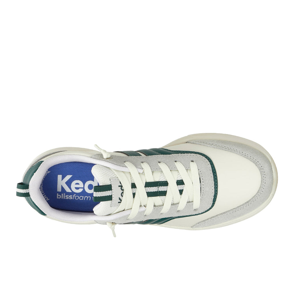 Women's Blisswalk Ubal Leather/Suede Snow White/Light Grey/Forest Green Sneaker
