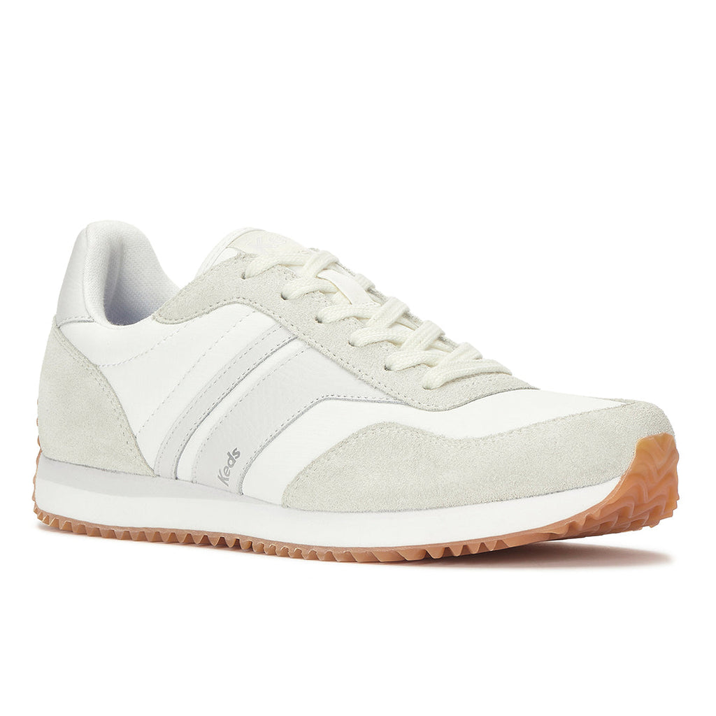 Women's Rena Nylon/Suede Snow White/Gold Sneaker