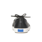 Womens Keds Square Toe Mini Bow Leather Black Sneakers