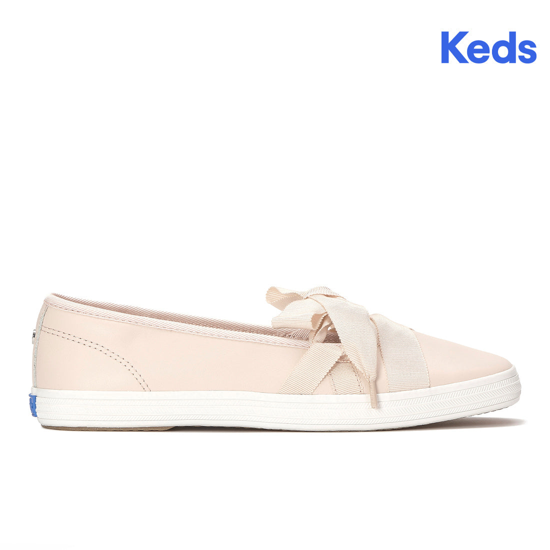 Womens Keds Square Toe Ballet Leather Fall Blush Sneakers