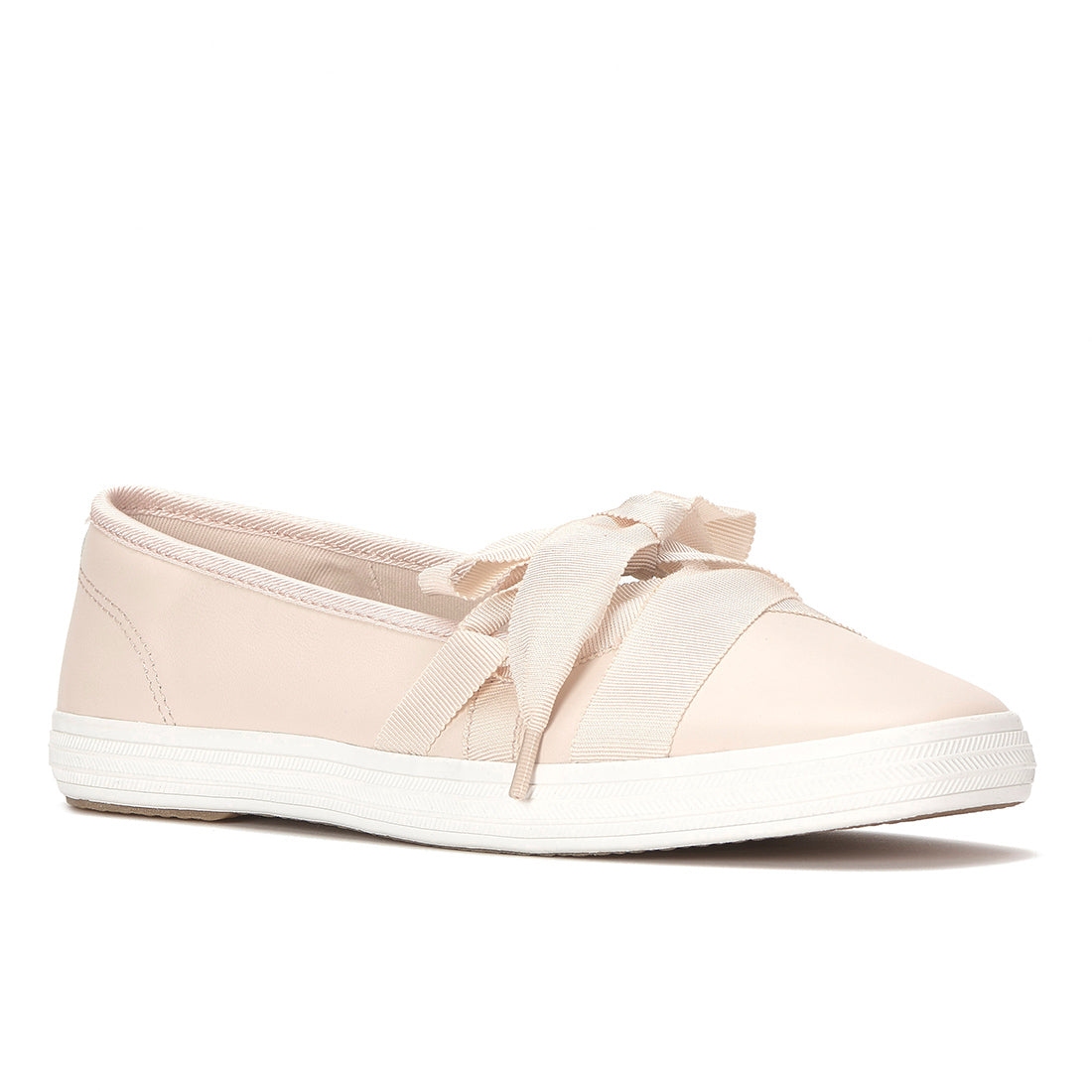 Womens Keds Square Toe Ballet Leather Fall Blush Sneakers