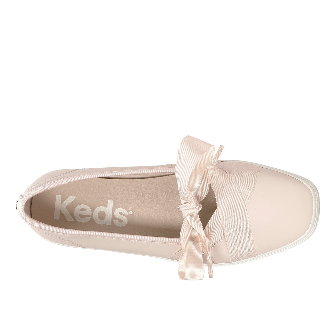 Womens Keds Square Toe Ballet Leather Fall Blush Sneakers